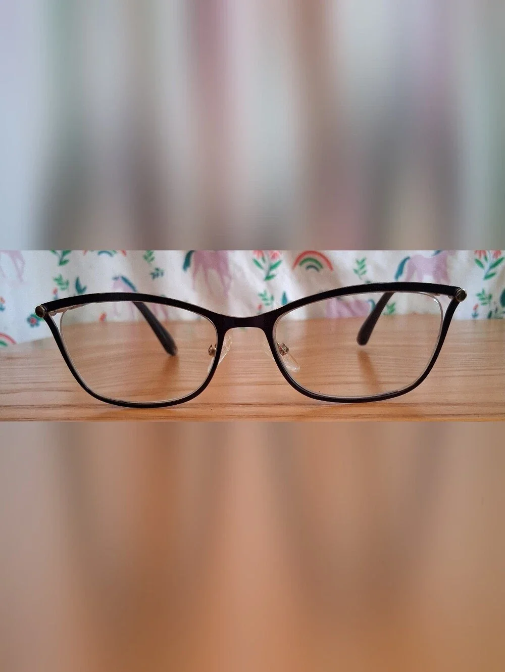 EUC Jimmy Choo JC203 Navy & Gold Tone Cat Eye Keyhole Reading Glasses Frames